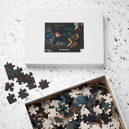 Gothic Witch Puzzle, 110, 252, 520, 1014-Piece Black Cat Dark Library Jigsaw Game for Adults, Halloween Decor, Unique Gift, Witchcraft Art Puzzle The Puzzle Chest