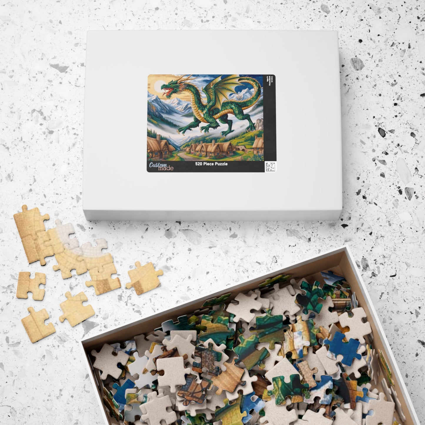Mosaic Dragon Mythical Jigsaw Puzzle Puzzle The Puzzle Chest