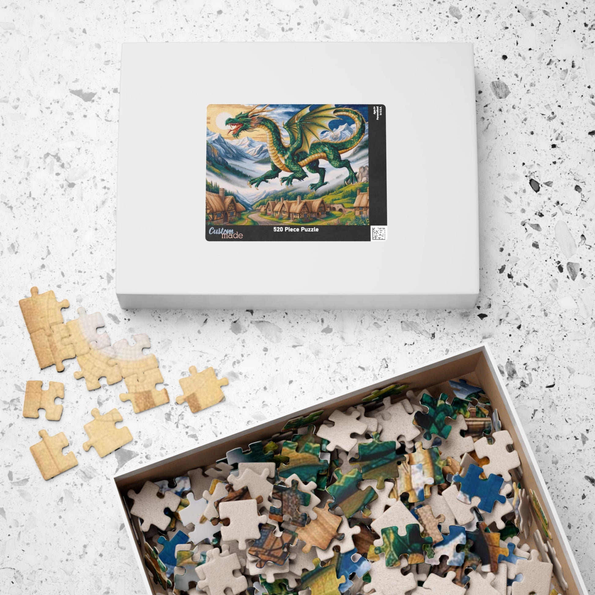 Mosaic Dragon Mythical Jigsaw Puzzle Puzzle The Puzzle Chest