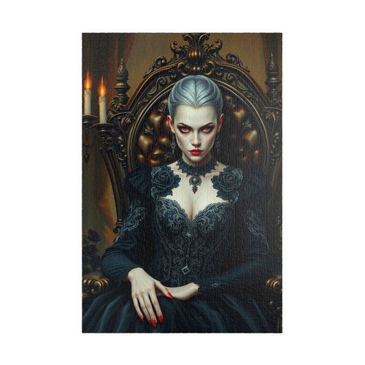 Gothic Vampire Puzzle, Dark Fantasy Art Jigsaw Game for Adult Puzzle Lovers, Home Entertainment, Gift for Friends, Mindfulness Brain Teaser 1014 pcs (Vertical) Puzzle The Puzzle Chest