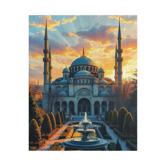 Blue Mosque Puzzle – Jigsaw of Istanbul Landmark, Islamic Architecture and Minarets Puzzle The Puzzle Chest