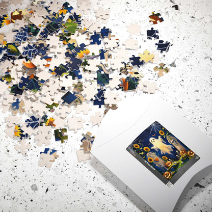 Blooming Graveyard Ghost Jigsaw Puzzle - 110, 252, 520, 1014-piece Halloween Puzzle