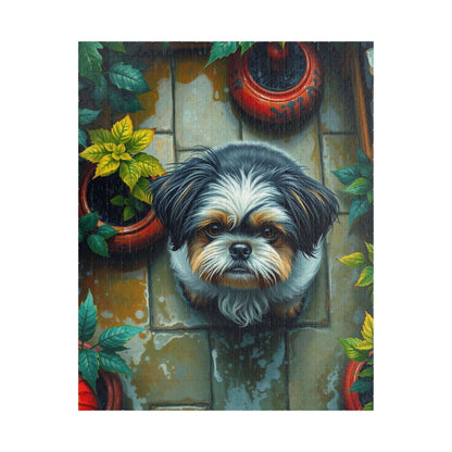 Whimsical Dog Jigsaw Puzzle - Shih Tzu, Gift for Pet Lovers, Family Fun Activity, Home Decor, Rainy Day Playtime, Animal Lovers Collection 520 pcs (Vertical) Puzzle The Puzzle Chest