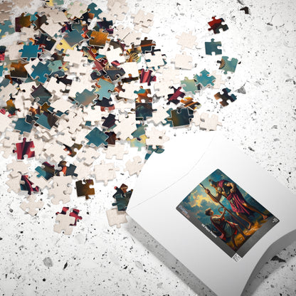 David and Goliath Puzzle, Classic Jigsaw for Family Fun, Perfect Gift for Puzzle Lovers, Educational Challenge for All Ages, Art Collector's