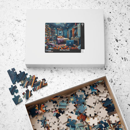 Jigsaw Puzzle, Chaotic Bedroom Humorous Puzzle, Family Game Night, Interactive Activity, Mind Boggling Challenge, Relaxing Hobby, Holiday