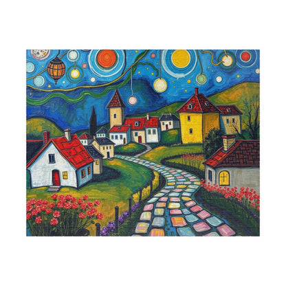Whimsical Village Puzzle, 110, 252, 520, 1014-piece, Cozy Family Time Activity, Perfect Gift for Puzzle Lovers, Home Decor, Brain Teaser 520 pcs (Horizontal) The Puzzle Chest