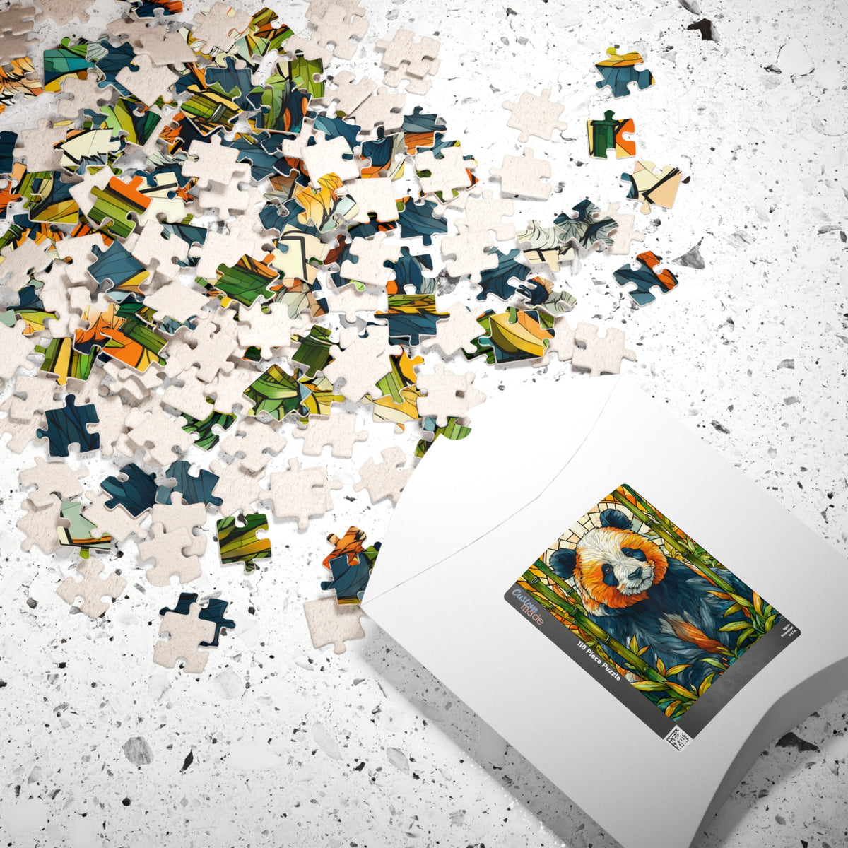 Stained Glass Style Red Panda Puzzle | Animal Jigsaw Puzzle 110-1014 Pieces Puzzle The Puzzle Chest