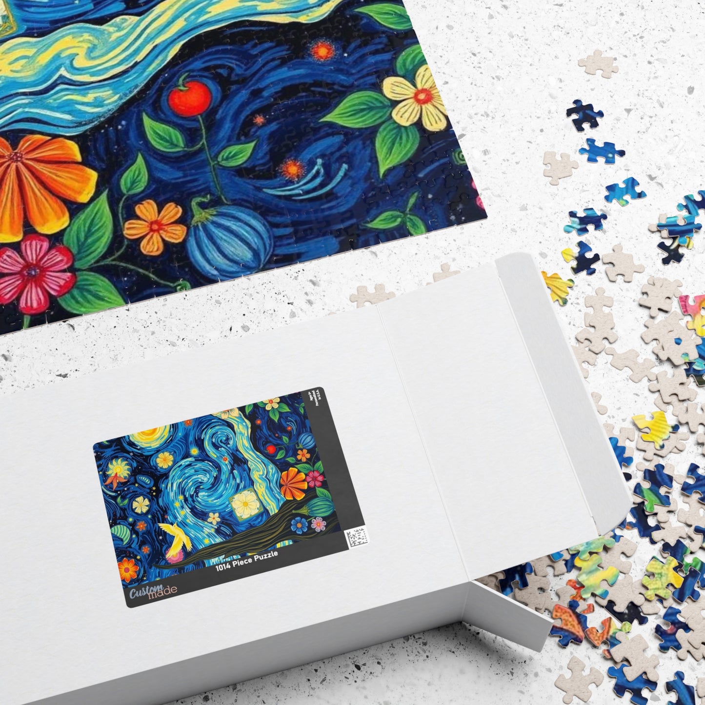 Vibrant Starry Night Jigsaw Puzzle, 110-1014 pieces, Perfect Gift for Art Lovers, Family or Solo Fun Home Decoration, Quiet Leisure Activity