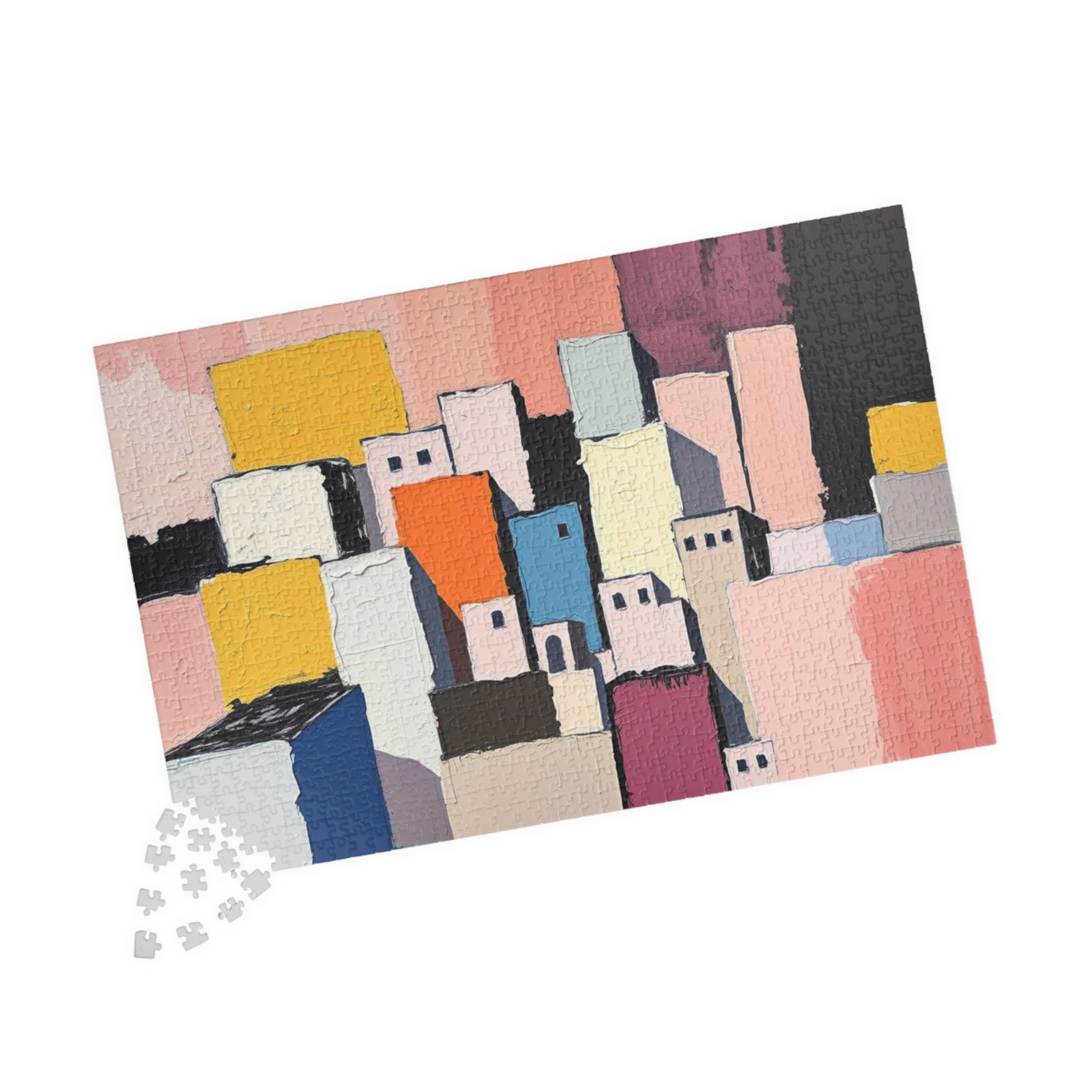 Abstract Cityscape Jigsaw Puzzle - Artistic Puzzle for Relaxation, Home Entertainment, Gift for Adults, Family Fun, Unique Art Experience Puzzle The Puzzle Chest