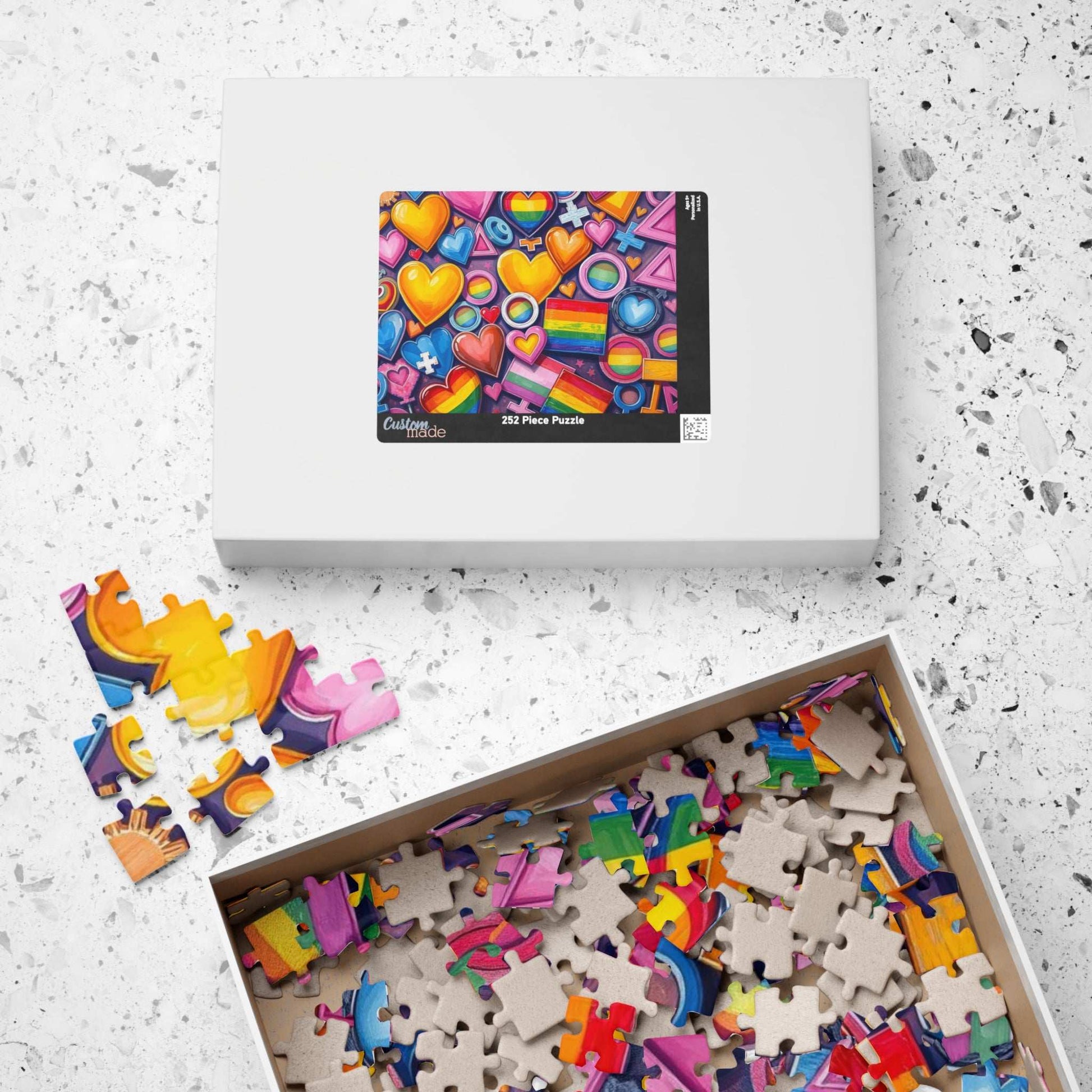 Rainbow Pride Puzzle Jigsaw Game - 110 252 520 1014-piece, Fun for Family Game Night, LGBTQ+ Celebration, Gift for Anyone Who Loves Puzzles Puzzle The Puzzle Chest