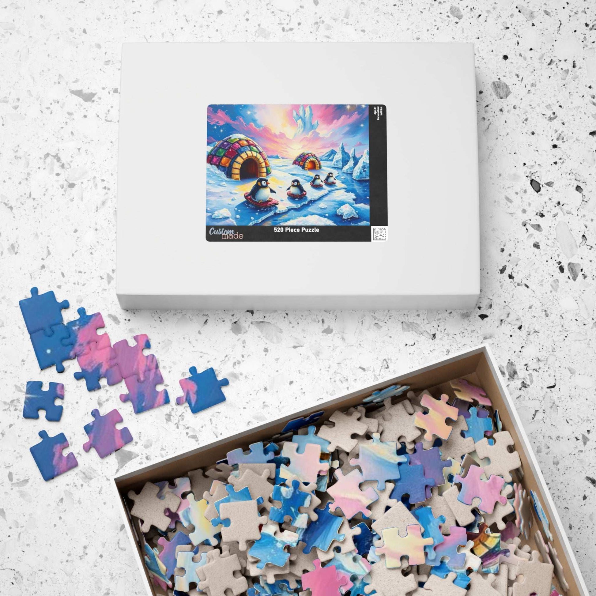 Arctic Whimsy Cozy Penguin Puzzle - 110-1014 Piece Winter Jigsaw, Fun Family or Solo Activity, Holiday or Birthday Gift, Senior Brain Teaser