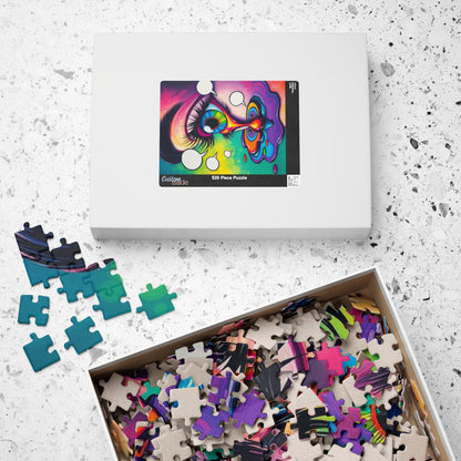 Comic Eye Jigsaw Puzzle - Vibrant Pop Art Jigsaw Game for Adults, Multicolored Tears Speech Bubbles, Family Home Entertainment Brain Teaser Puzzle The Puzzle Chest