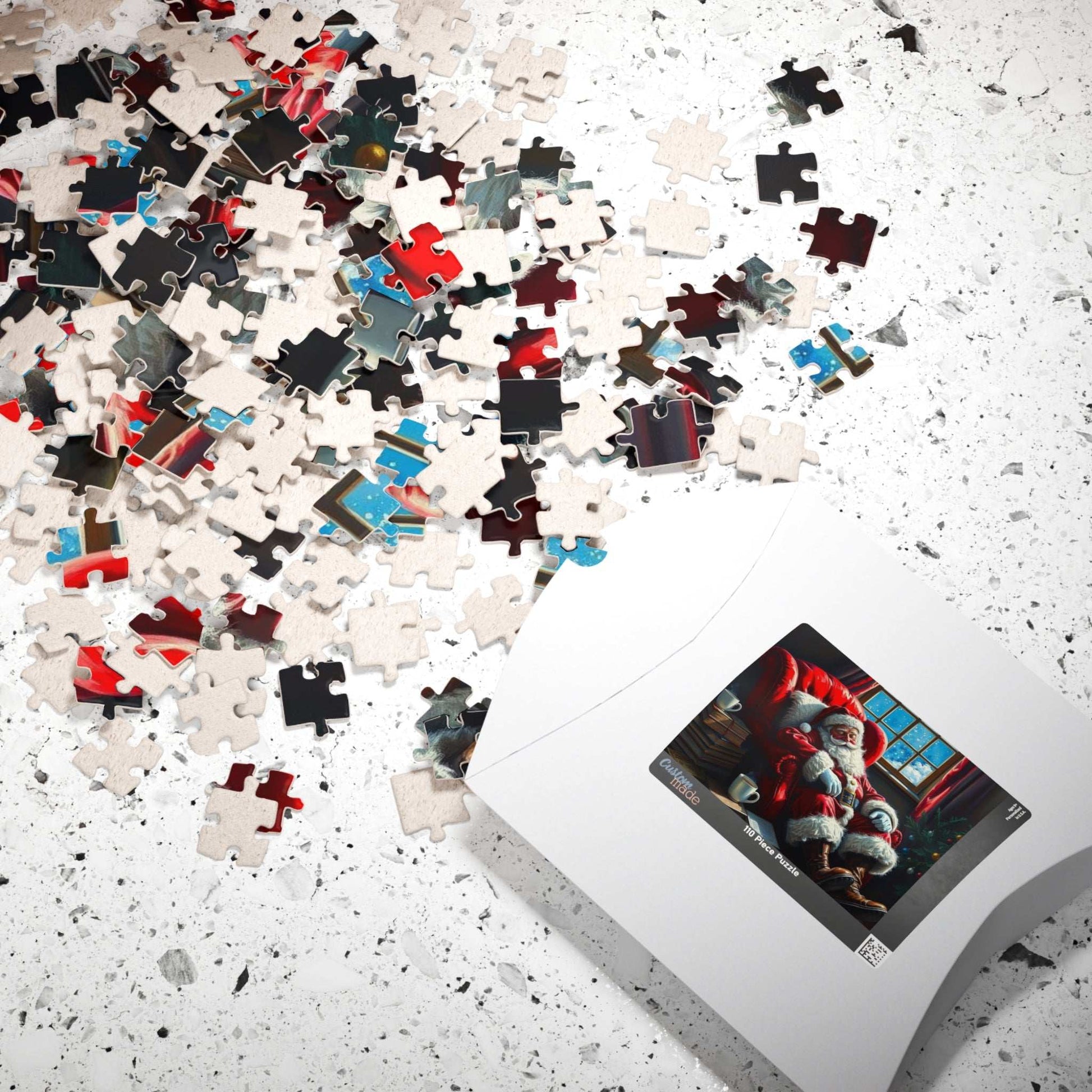 Cozy Santa Jigsaw Puzzle for Adults Holiday Fun, Christmas Themed Puzzle