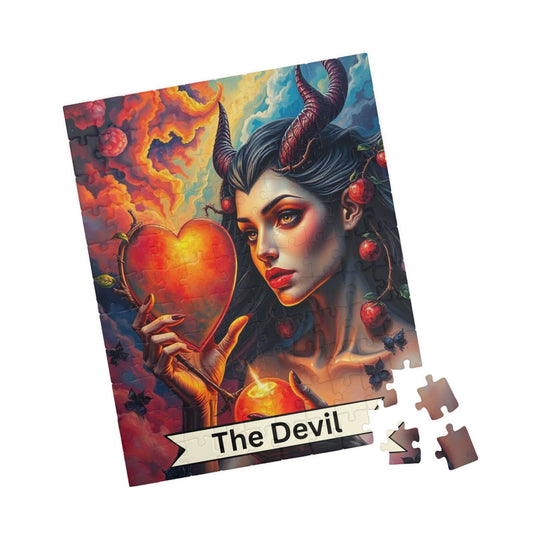 Devil's Heart Puzzle - Tarot Card Style Art Jigsaw for Adults, 110-1014 Pieces, Gothic Decor, Gift for Puzzle Lovers, Unique Home Activity 110 pcs (Vertical) Puzzle The Puzzle Chest