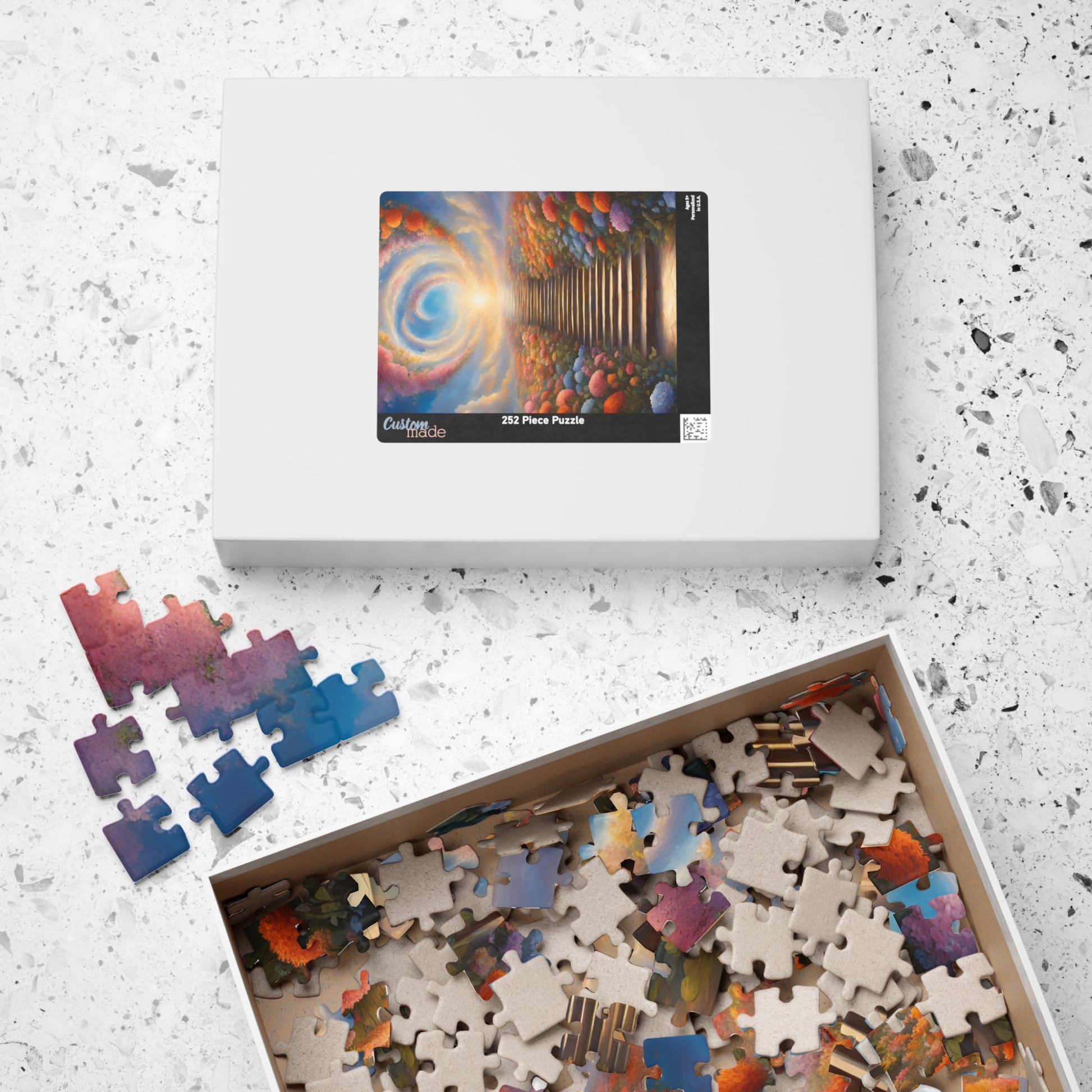 Heavenly Staircase Puzzle, Floral Flower Design, Religious Christian Faith Theme, 110 252 520 1014-Piece Jigsaw, Hobby, Meditation, Family Puzzle The Puzzle Chest