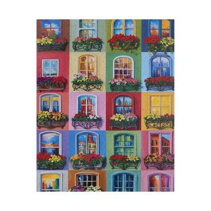 Floral Window Collage Puzzle, Colorful Jigsaw Adult Game for Home, Family or Solo Fun, Unique Puzzle Lover Gift, 110-1014 Piece 520 pcs (Vertical) Puzzle The Puzzle Chest