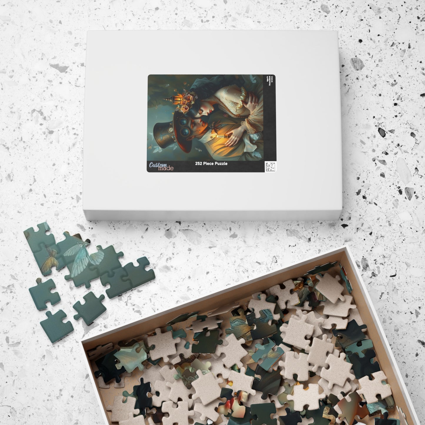 Romantic Steampunk Puzzle - Unique Gift for Couples, Home Decor, Family Game Night, Art Lovers, Engaging Activities Puzzle The Puzzle Chest