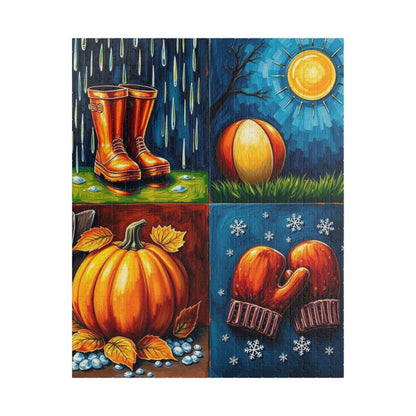 Seasonal Vibes Puzzle Jigsaw Game, Nature-Inspired Themes for All-Year Fun, Perfect for Family Time, Mental Stimulation, or Gifting 520 pcs (Vertical) Puzzle The Puzzle Chest