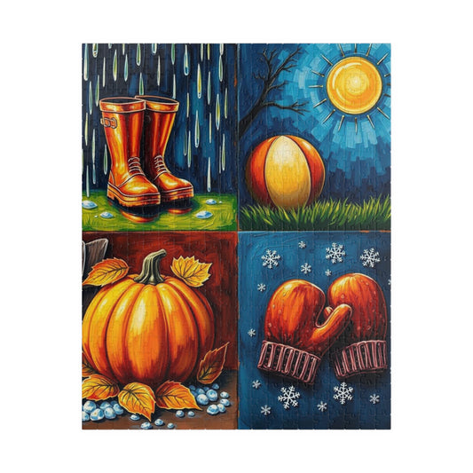 Seasonal Vibes Puzzle Jigsaw Game, Nature-Inspired Themes for All-Year Fun, Perfect for Family Time, Mental Stimulation, or Gifting 520 pcs (Vertical) Puzzle The Puzzle Chest