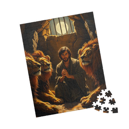 Religious Puzzle for Adults - Biblical Scene of Daniel in the Lions Den, Tranquil Gift for Puzzle Lovers, Mindfulness Hobby, Relaxation