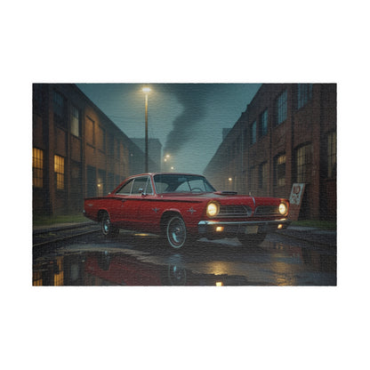 Vintage Car Puzzle - Classic Red 1960 Fury, Nostalgic Jigsaw for Retro Car Lover 1014 pcs (Horizontal) Puzzle The Puzzle Chest