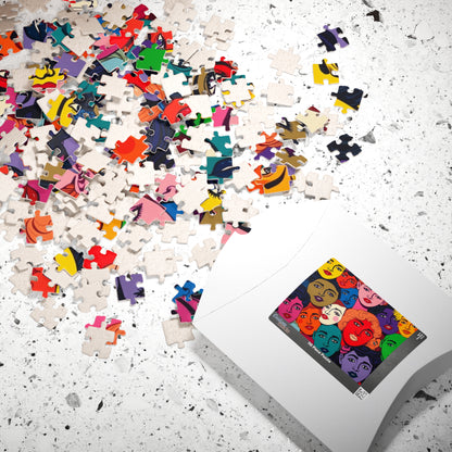Colorful Women Faces Puzzle, 110, 252, 520, 1014-piece Pop Art Jigsaw, Unique Artwork, Gift for Her, Family Activity, Creative Hobby Puzzle The Puzzle Chest