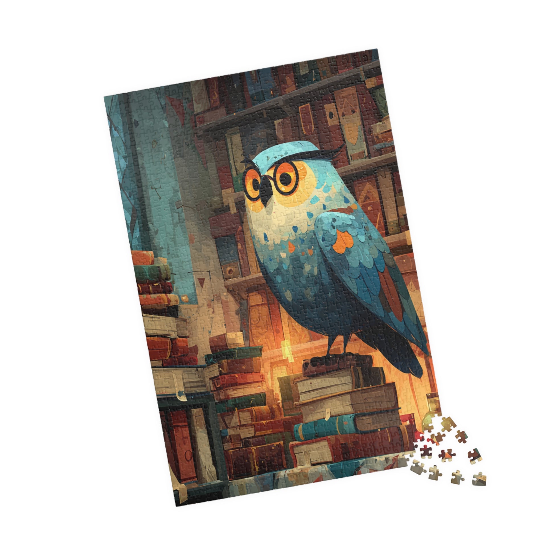 Owl Librarian Jigsaw Puzzle - Bird Game for Book Lovers | Great for Family Bonding, Gifts, Decor, Relaxation, and Mindfulness 1014 pcs (Vertical) Puzzle The Puzzle Chest