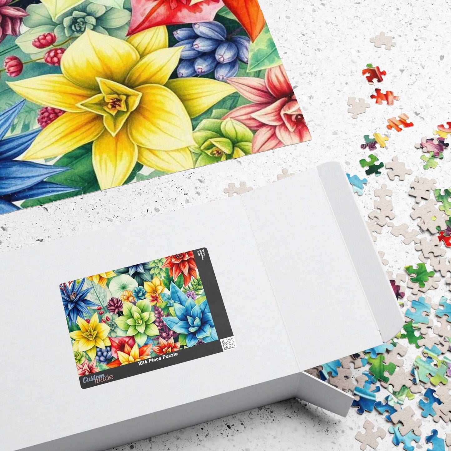 Vivid Petalscape Floral Jigsaw Puzzle - 110, 252, 520, 1014-piece Bright Flower Puzzle