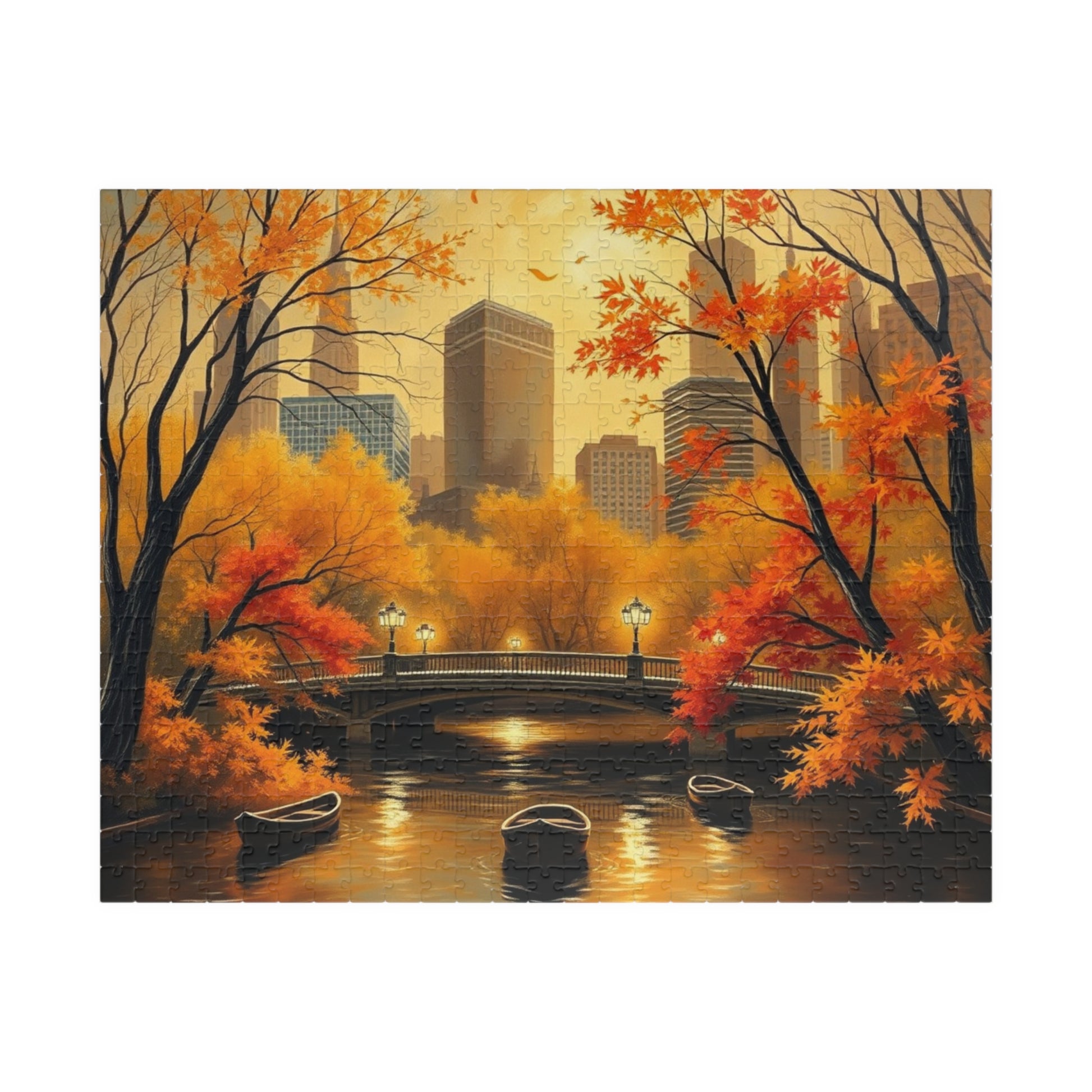 Central Park Sunrise Landscape Puzzle, 110, 252, 520, 1014-piece - Relaxing Jigsaw Game, Perfect Gift for Puzzle Lovers, Stress Relief 520 pcs (Horizontal) Puzzle The Puzzle Chest