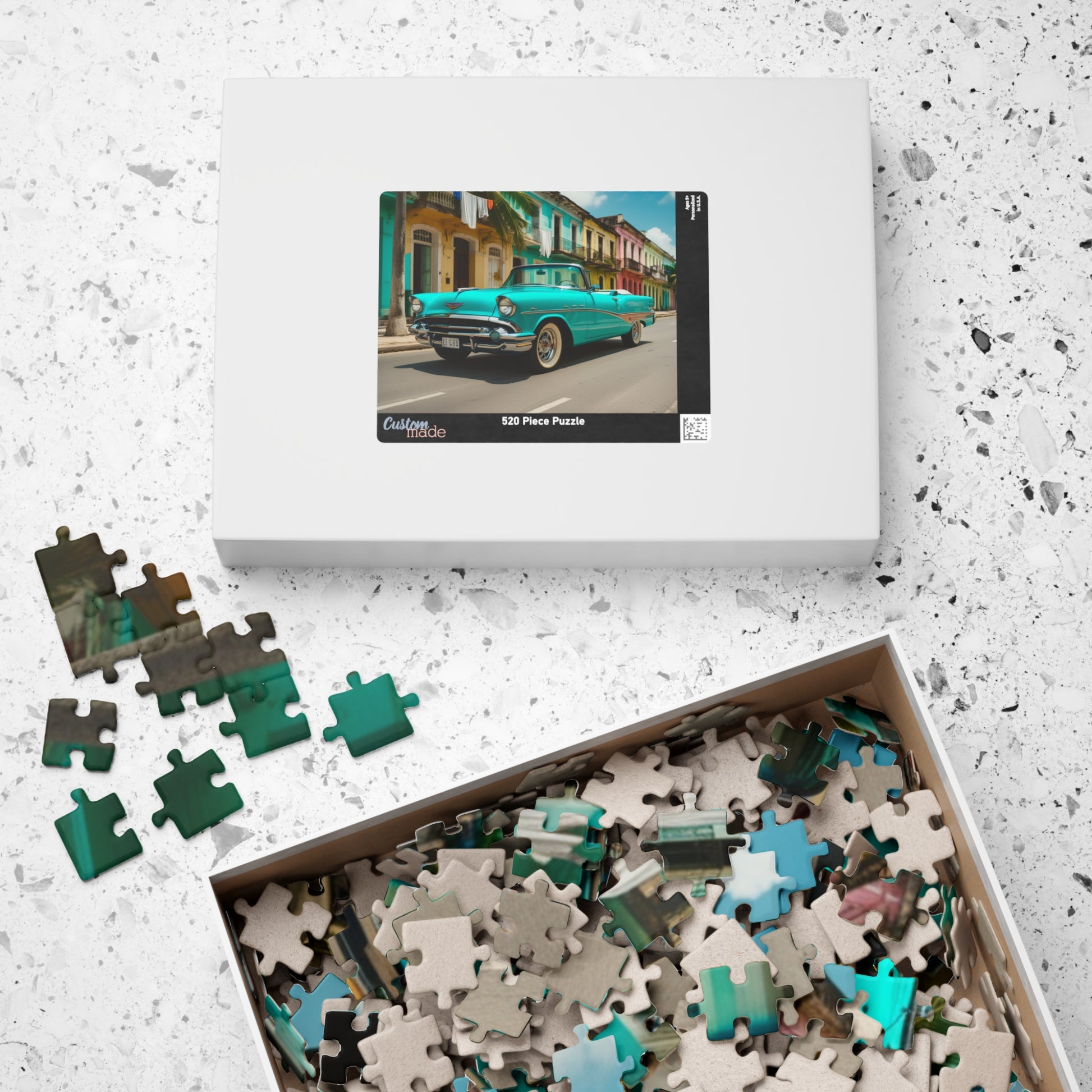 Vintage Car Puzzle - 1957 Convertible Jigsaw Game Puzzle The Puzzle Chest