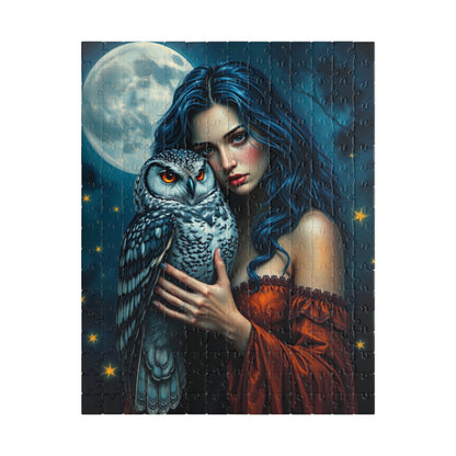 Mystical Owl Jigsaw Puzzle Game for Adults and Teens, Friend Gift for Animal Lover, Mindful Cozy Night In Family Entertainment or Solo Fun 252 pcs (Vertical) Puzzle The Puzzle Chest