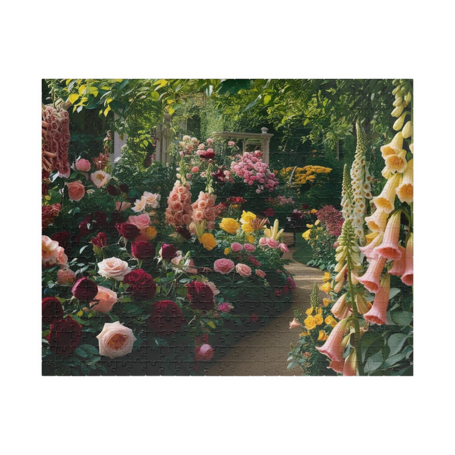 Garden Floral Puzzle, Relaxing Nature Scene, 110, 252, 520, 1014-piece Flower Adult Jigsaw Game, Family Fun, Gifts, Gardening Enthusiasts 520 pcs (Horizontal) Puzzle The Puzzle Chest