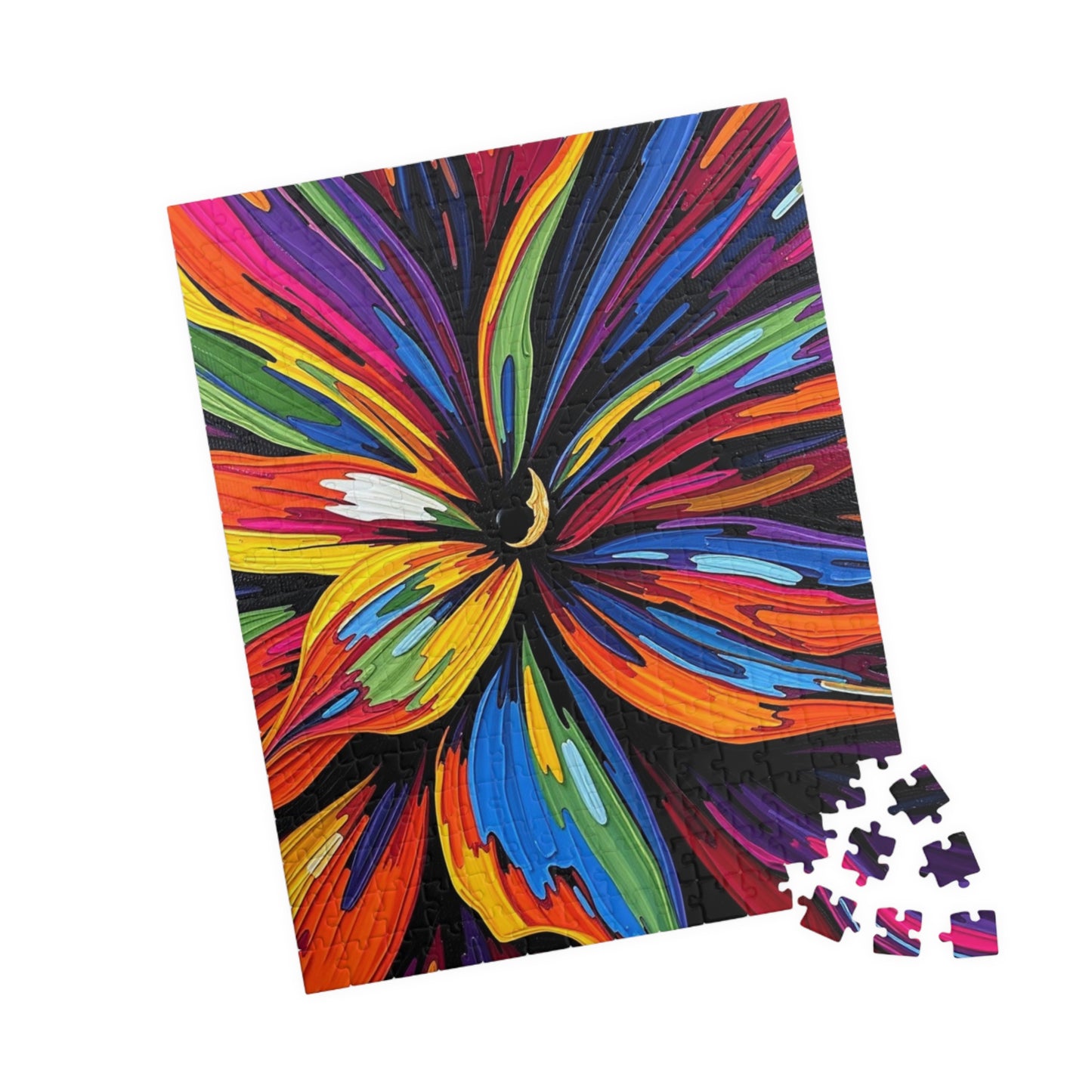 Close-up Abstract Flower Jigsaw Puzzle - Colorful Floral Art Puzzle The Puzzle Chest