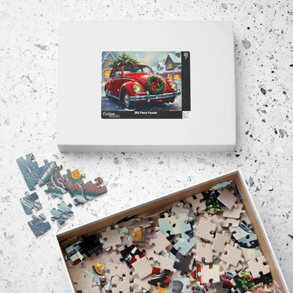 Winter Wonderland Jigsaw Puzzle - Christmas Vintage Car Theme, Retro Auto Holiday Gift for Families, Solo Winter Fun, 110-1014 Piece Puzzle The Puzzle Chest