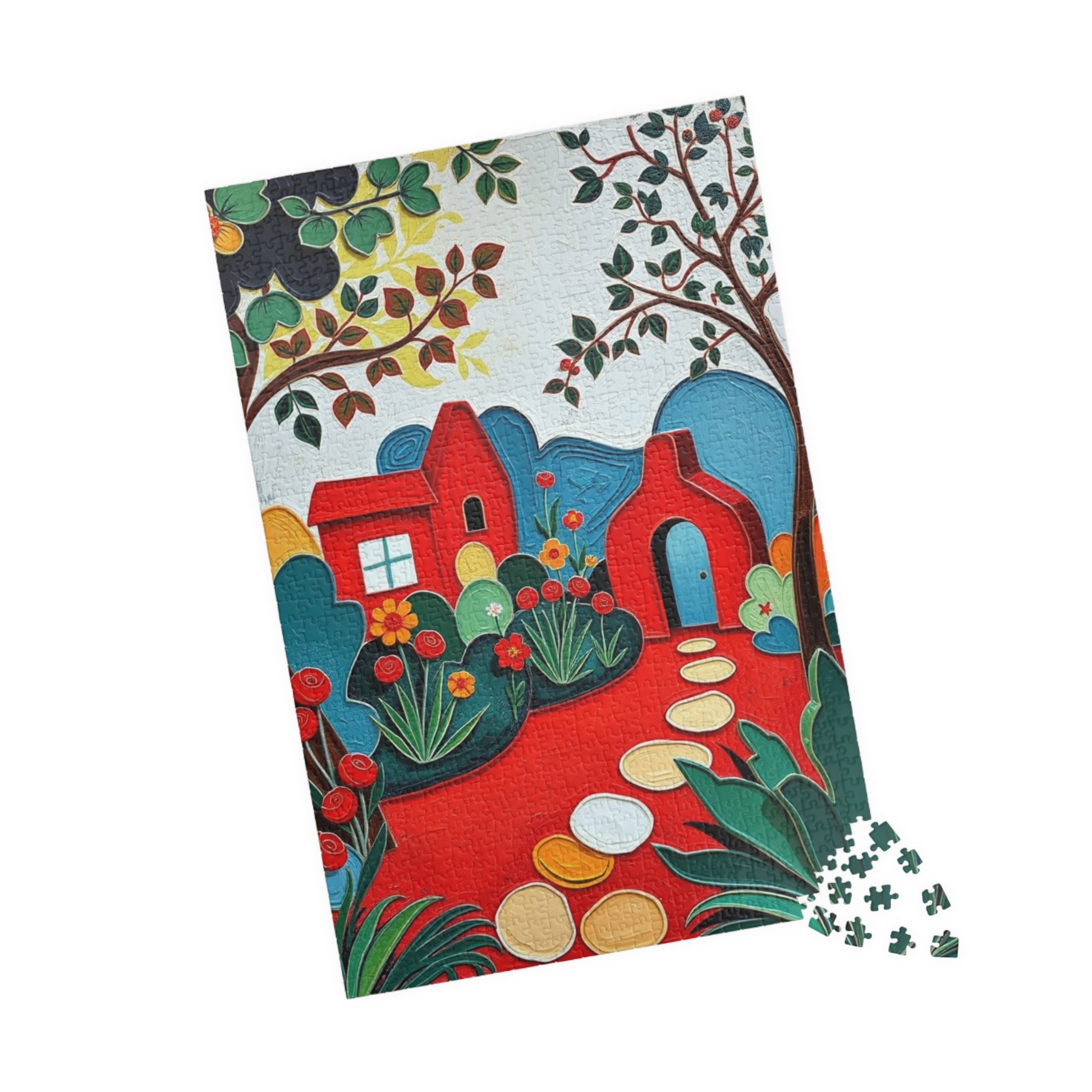 Rustic Landscape Jigsaw Puzzle, Vibrant Home Entertainment Family Activity, Creative Gift for Puzzle Lover Relaxing Indoor Game Brain Teaser Puzzle The Puzzle Chest