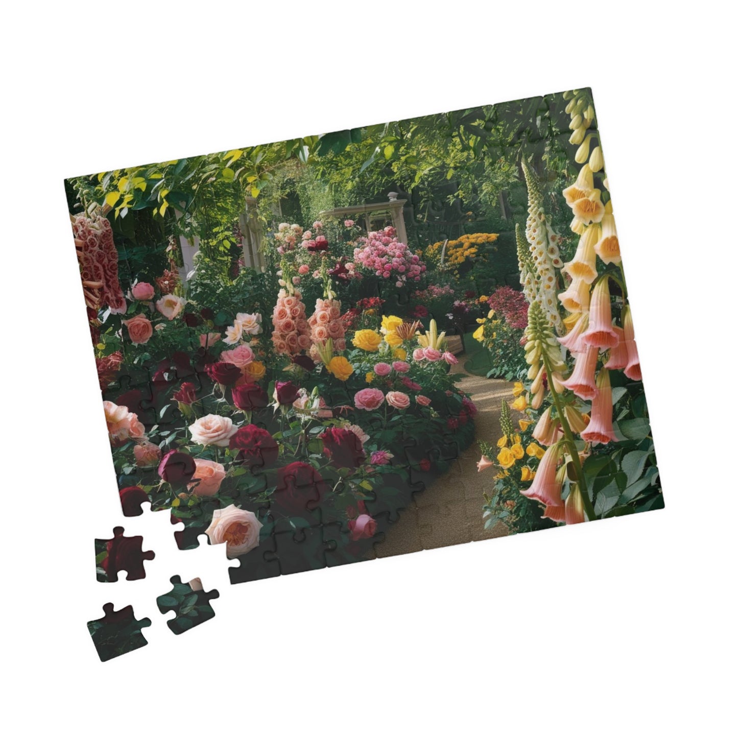 Garden Floral Puzzle, Relaxing Nature Scene, 110, 252, 520, 1014-piece Flower Adult Jigsaw Game, Family Fun, Gifts, Gardening Enthusiasts Puzzle The Puzzle Chest