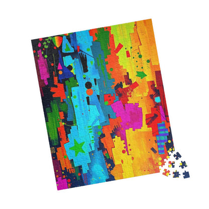 Vibrant Art Abstract Puzzle - Colorful Modern Art Jigsaw Puzzle for Adults Puzzle The Puzzle Chest
