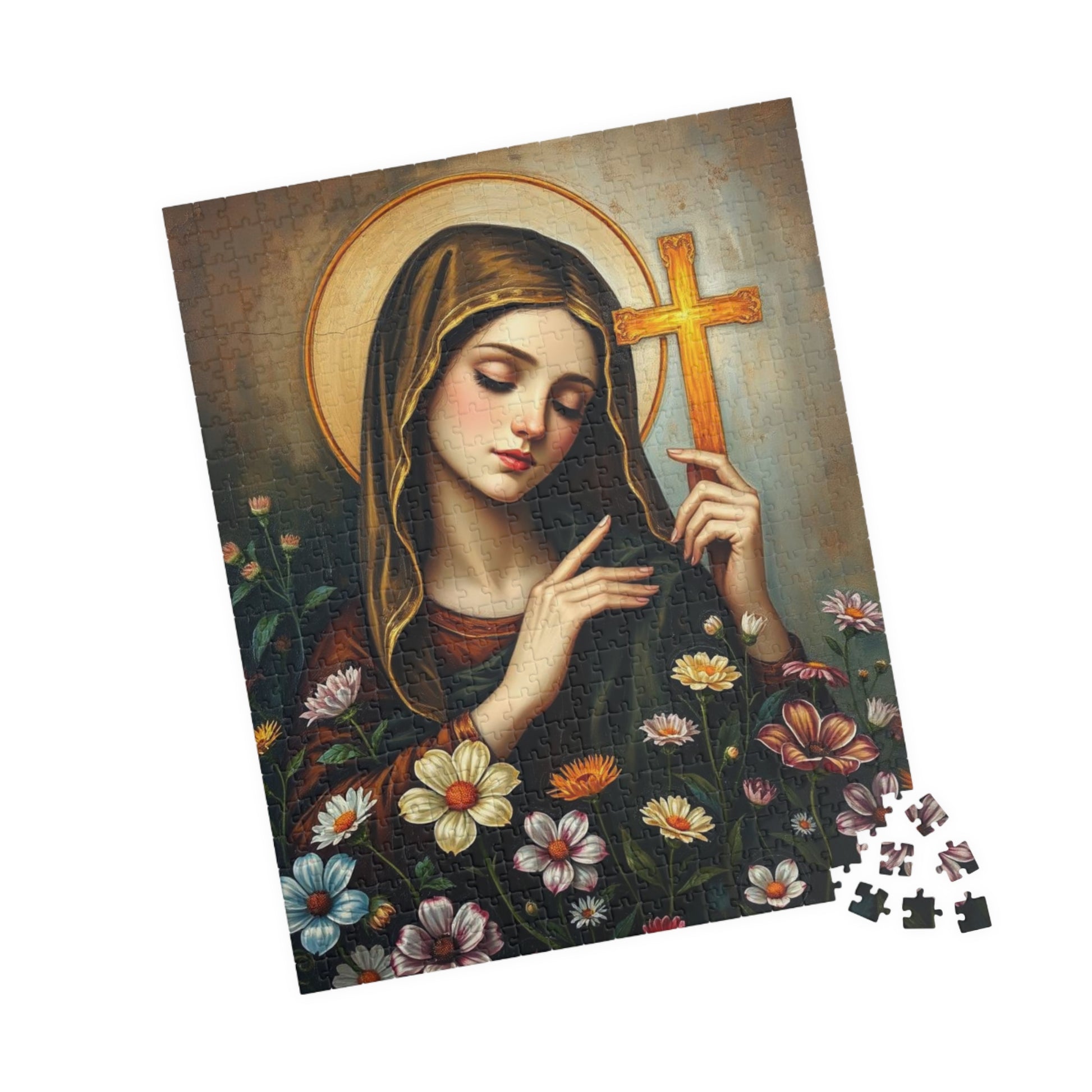 Artistic Religious Puzzle - Saint Therese 110/252/520/1014 Piece, Ideal for Family Game Night, Gifts, and Home Decor, Meditation, Art Lovers Puzzle The Puzzle Chest