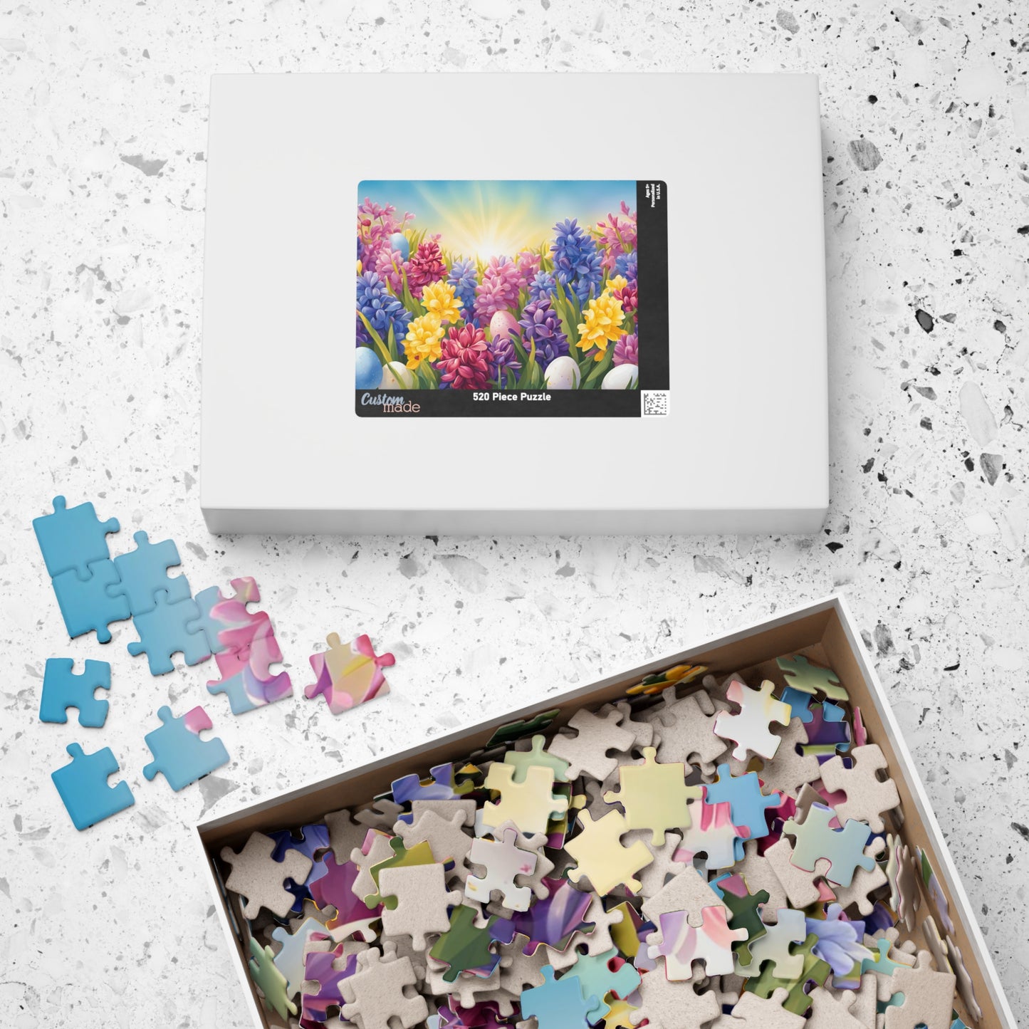 Spring Hyacinths Easter Egg Jigsaw Puzzle, Floral Game for Adult Brain Teaser, Fun Family Activity, Flower Lover Gift for Friends Puzzle The Puzzle Chest