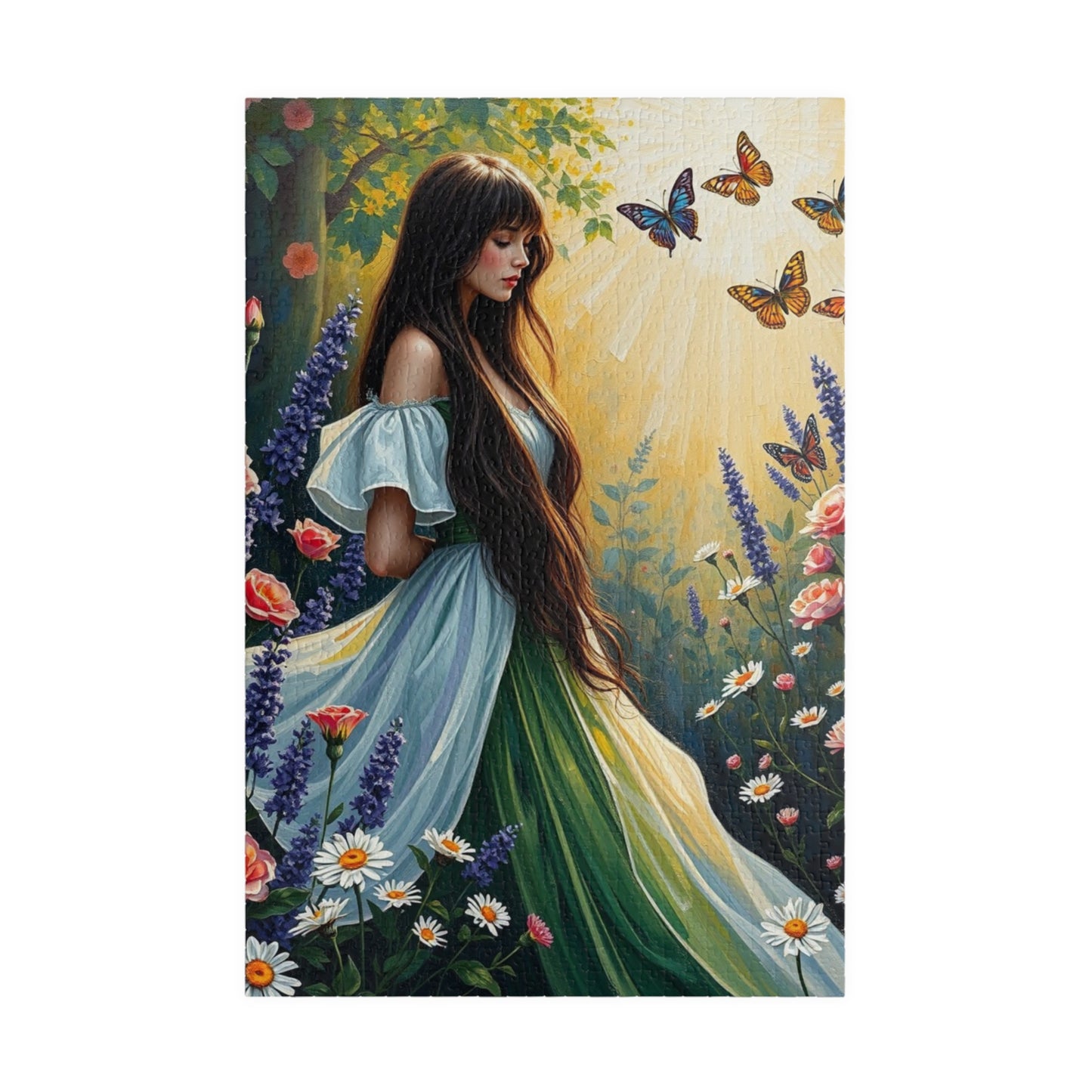 Floral Maiden Jigsaw Puzzle, 110-1014 Piece Nature Theme, Puzzle Lover Gift for Friend, Best Home Entertainment for Family Fun, Brain Teaser