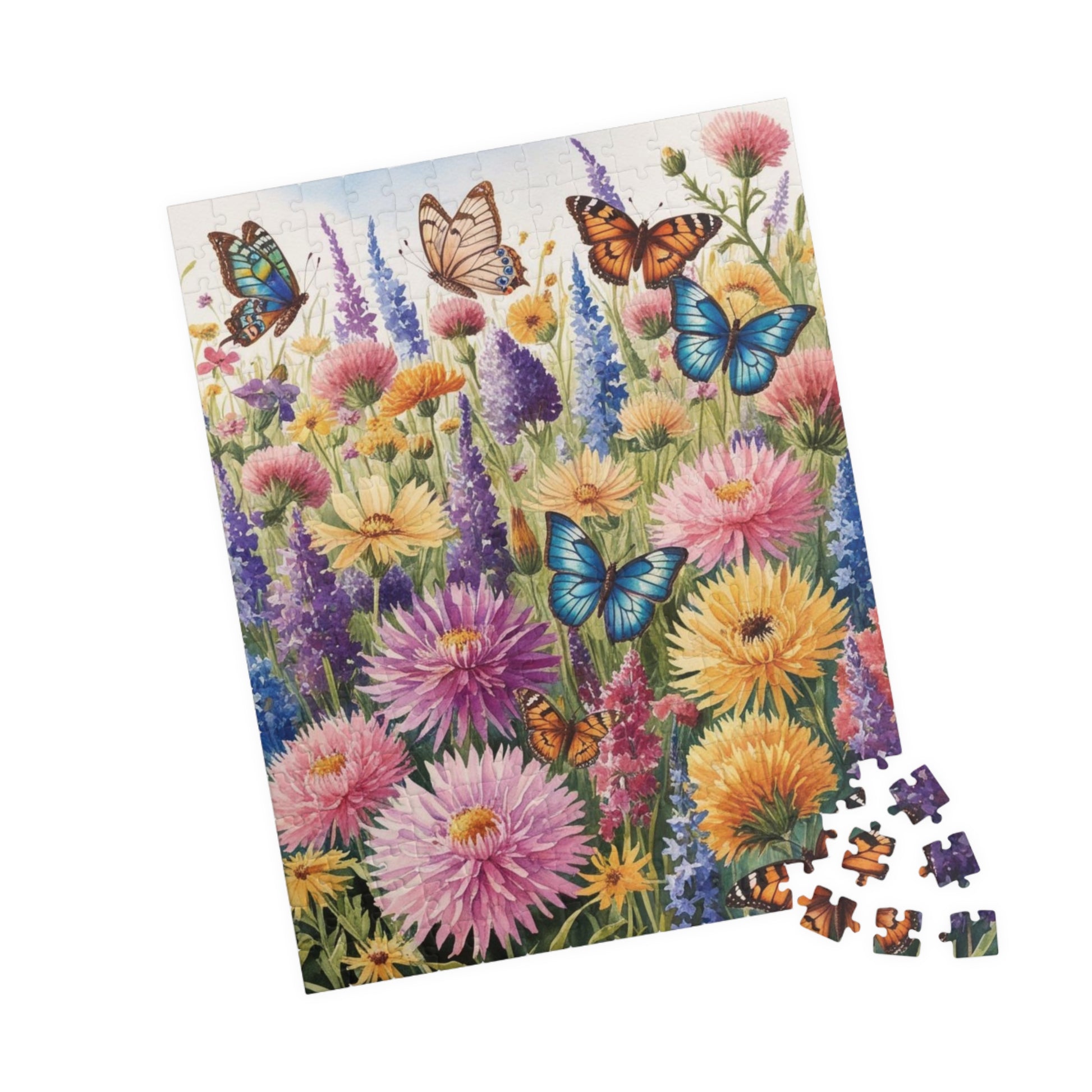 Butterfly Garden Puzzle - Field of Wildflowers and Butterflies, 110-1014 Piece Jigsaw Puzzle, Nature Scene Fun Family Activity, Fun Puzzle The Puzzle Chest