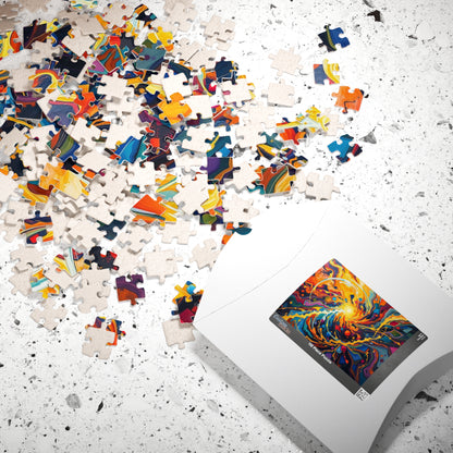 Colorful Galaxy Spiral Puzzle | Abstract Jigsaw Game Puzzle for Adults, Family Activity or Solo Fun, Unique Gift, Brain Teaser, Mindfulness Puzzle The Puzzle Chest