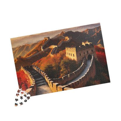 Great Wall of China Jigsaw Puzzle, Autumn Nature Landscape Tabletop Game, Puzzle Enthusiasts History Lovers, Fun Family Activity Game Night Puzzle The Puzzle Chest