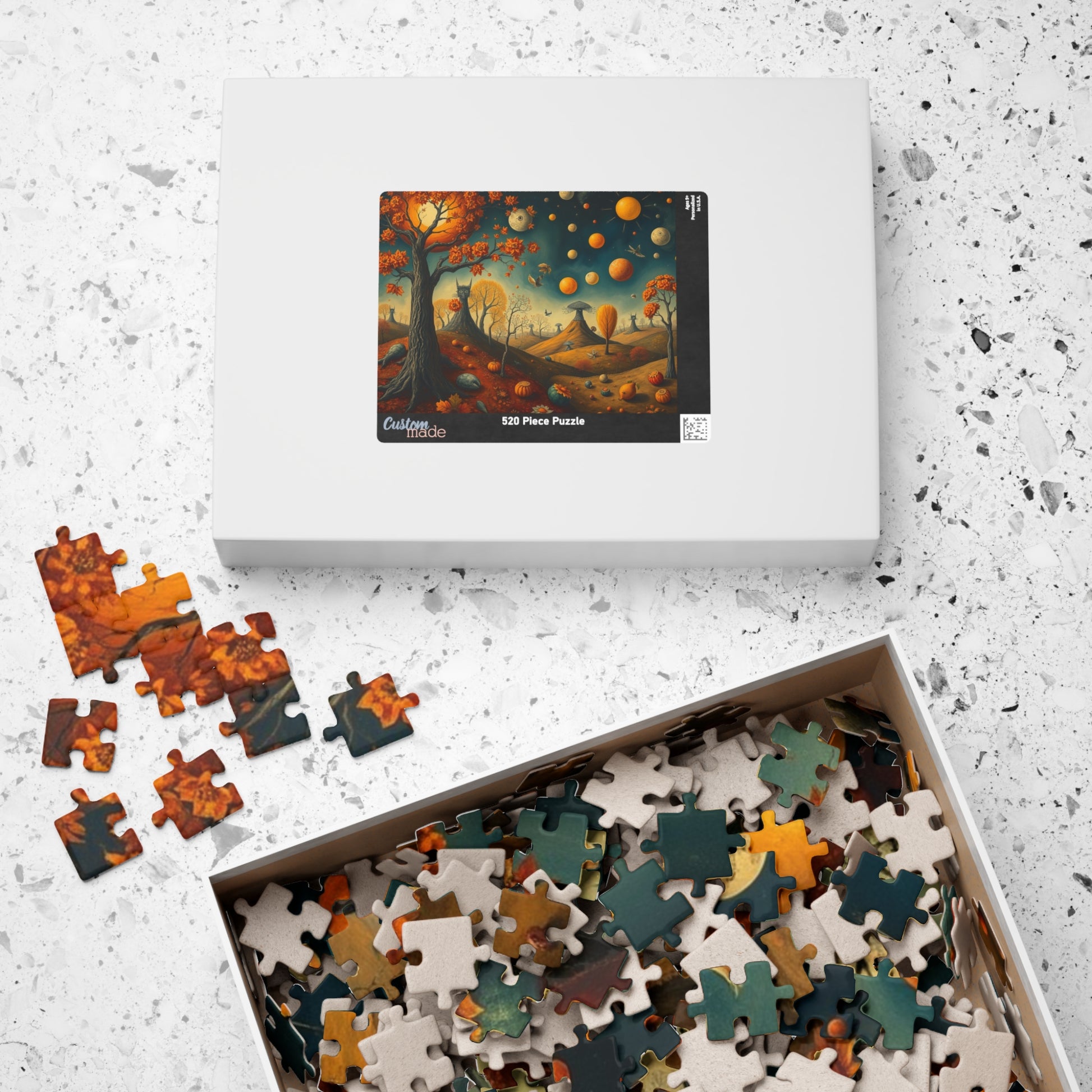 Autumn Celestial Puzzle - 110, 252, 520, 1014-piece, Fall Jigsaw Game for Home Entertainment Solo Fun Family Game Night, Unique Mindful Gift Puzzle The Puzzle Chest