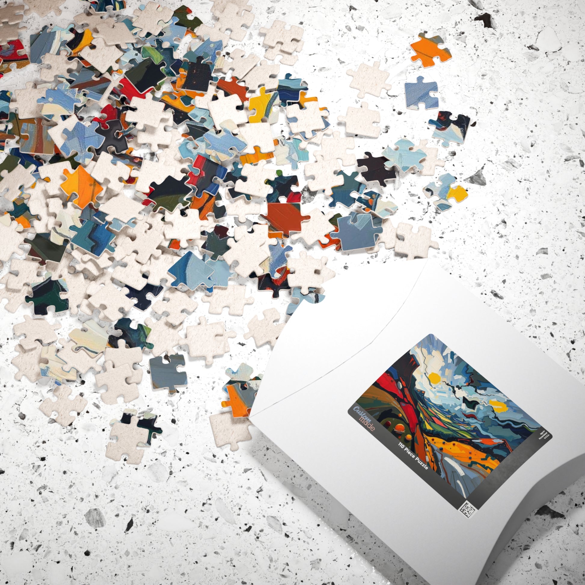 Colorful Landscape Puzzle, Abstract Jigsaw Puzzle Game for Adult Puzzle Lover Gift for Friend Family Game Nights Puzzle The Puzzle Chest