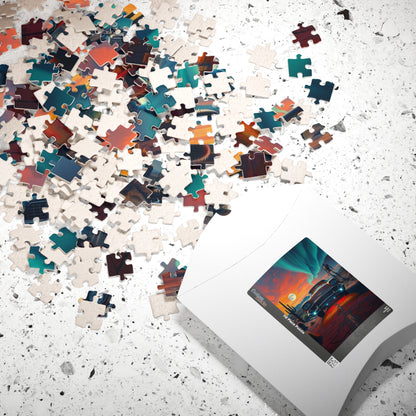 Vintage Car Puzzle, Retro 110-1014 Pieces, Perfect Friend Gift for Car Lovers, Home Entertainment, Family Activities, Unique Challenges Puzzle The Puzzle Chest