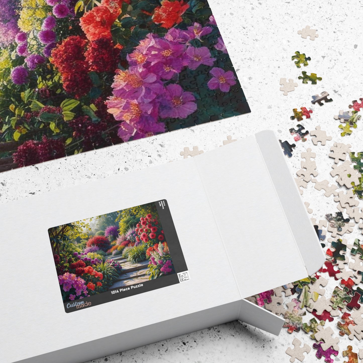 Floral Garden Puzzle - 110, 252, 520, 1014-piece, Flower Adult Jigsaw Game, Nature Theme Family Time Activity or Solo Puzzle Lover Gift Idea Puzzle The Puzzle Chest