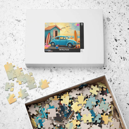 Coastal Breeze Vintage Car Puzzle - Ideal Holiday Birthday Gift for Beach Lovers Puzzle The Puzzle Chest