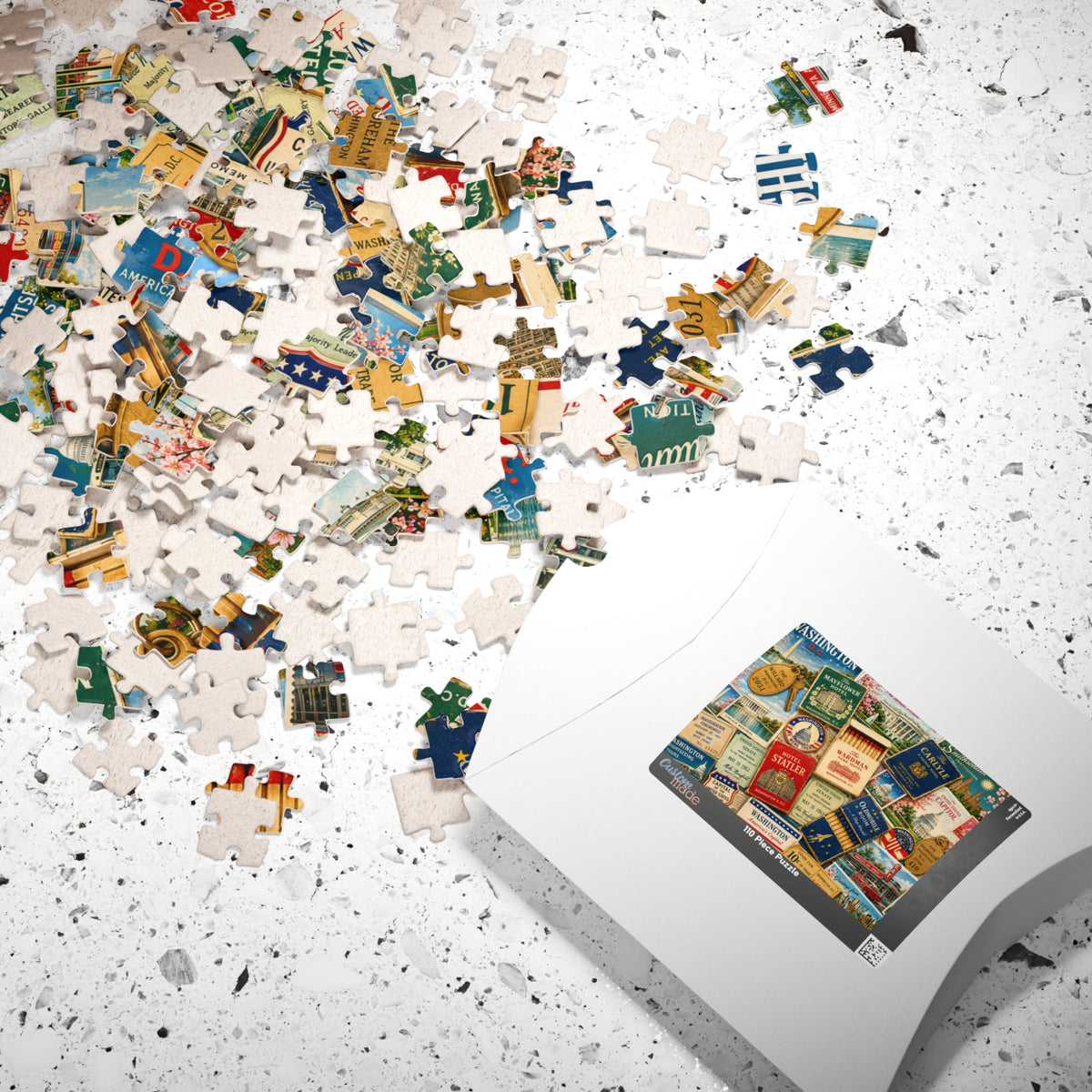 Washington DC Matchbook Puzzle | American History Memorabilia Jigsaw | Capital Landmark Patriotic Travel Nostalgia Puzzle The Puzzle Chest
