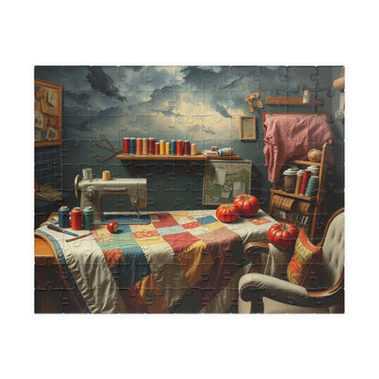 Cozy Sewing Room Jigsaw Puzzle, Quilting Studio DIY Jigsaw Game, 110-1014Piece Toy, Crafting Hobby Gift, Relaxing Fun Family Activity, Gift